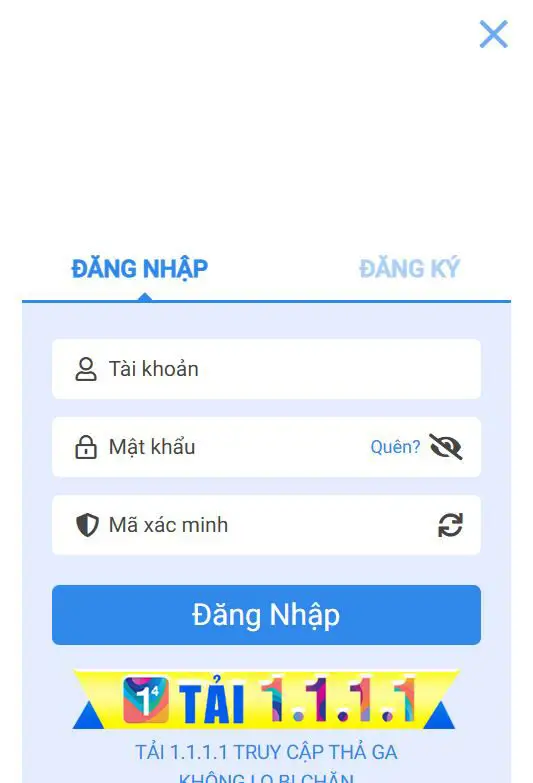 Điền thông tin Đăng nhập Vin777