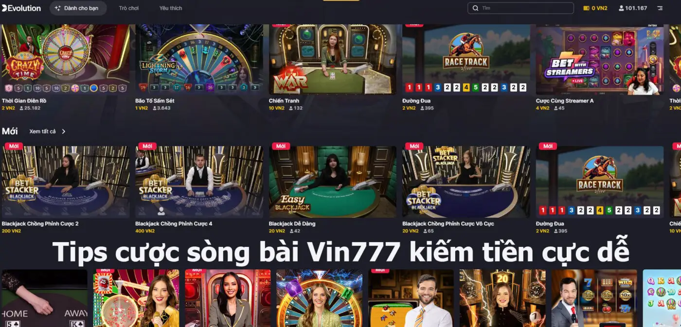 Tips cược sòng bài Vin777