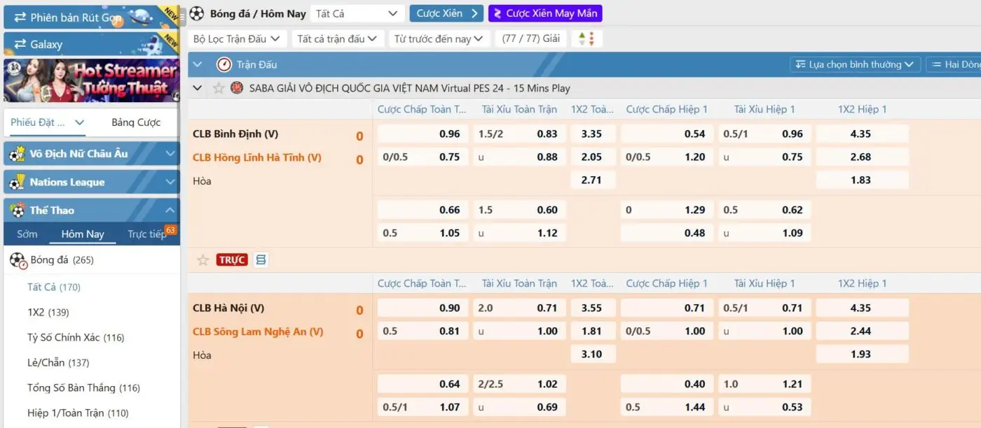 Thể thao Saba vin777